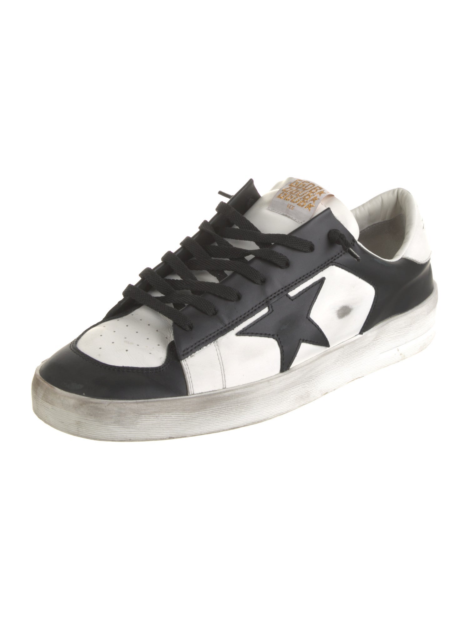 Golden Goose Leather Colorblock Pattern Sneakers