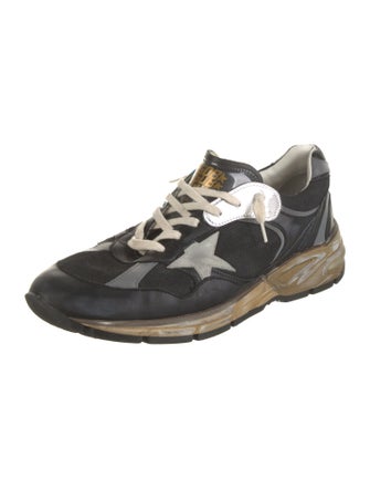 Golden Goose Leather Colorblock Pattern Sneakers