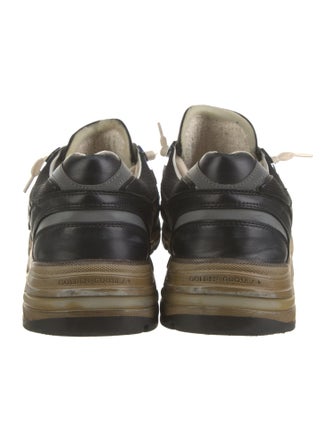 Golden Goose Leather Colorblock Pattern Sneakers