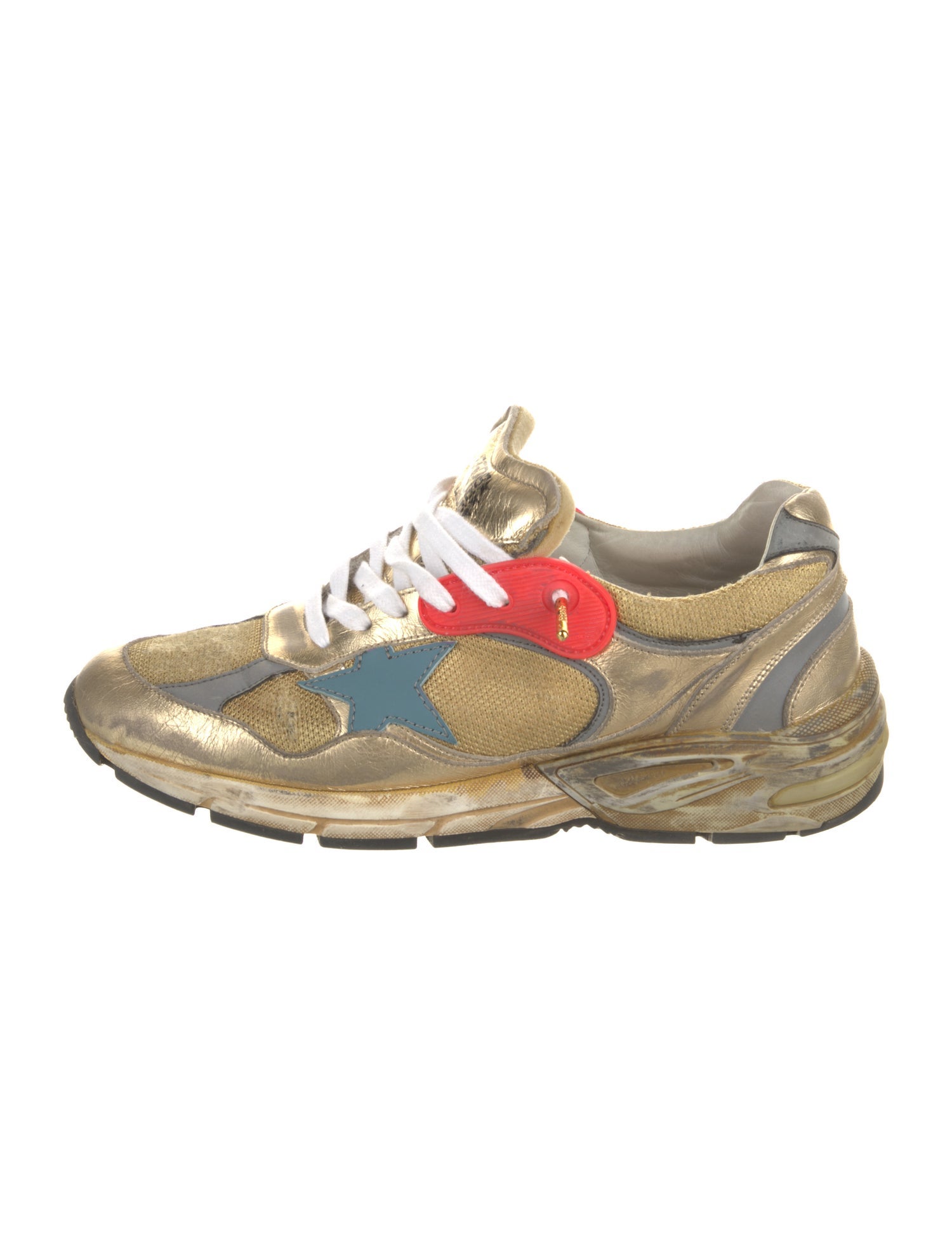 Golden Goose Leather Distressed Accents Sneakers
