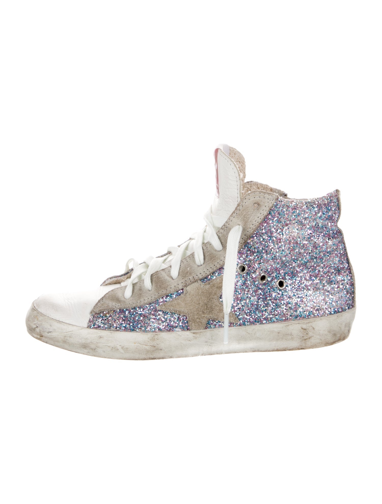 Golden Goose Girls' Glitter High Top Sneaker