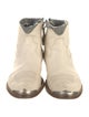 Golden Goose Leather Colorblock Pattern Western Boots