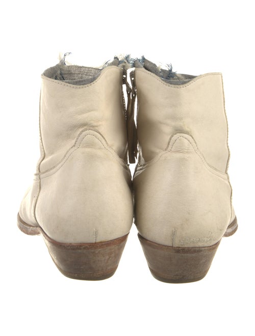 Golden Goose Leather Colorblock Pattern Western Boots