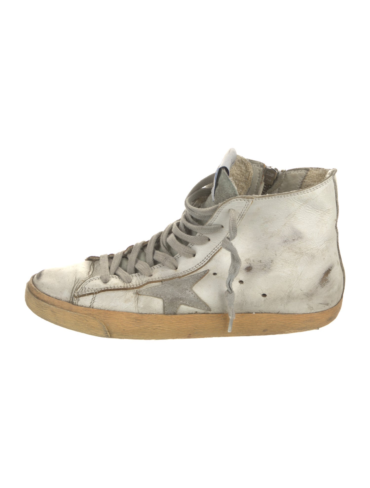 Golden Goose Leather Printed Sneakers