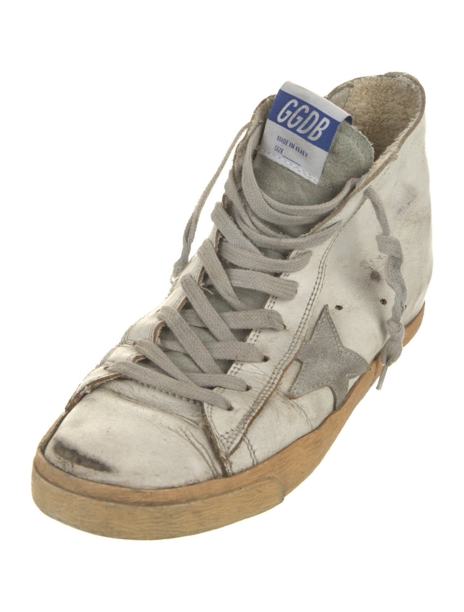 Golden Goose Leather Printed Sneakers