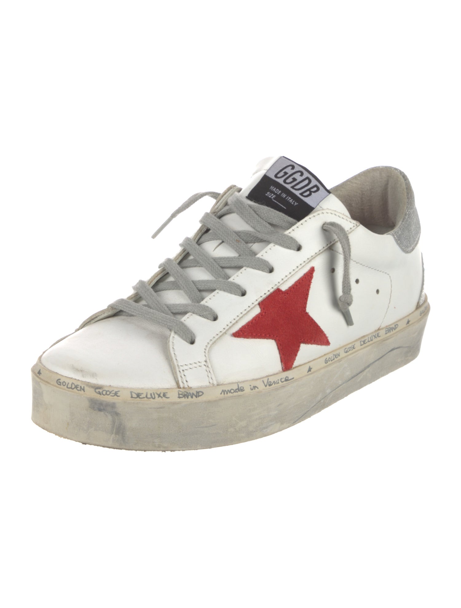 Golden Goose Leather Printed Sneakers