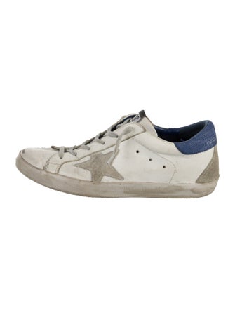 Golden Goose Leather Printed Sneakers