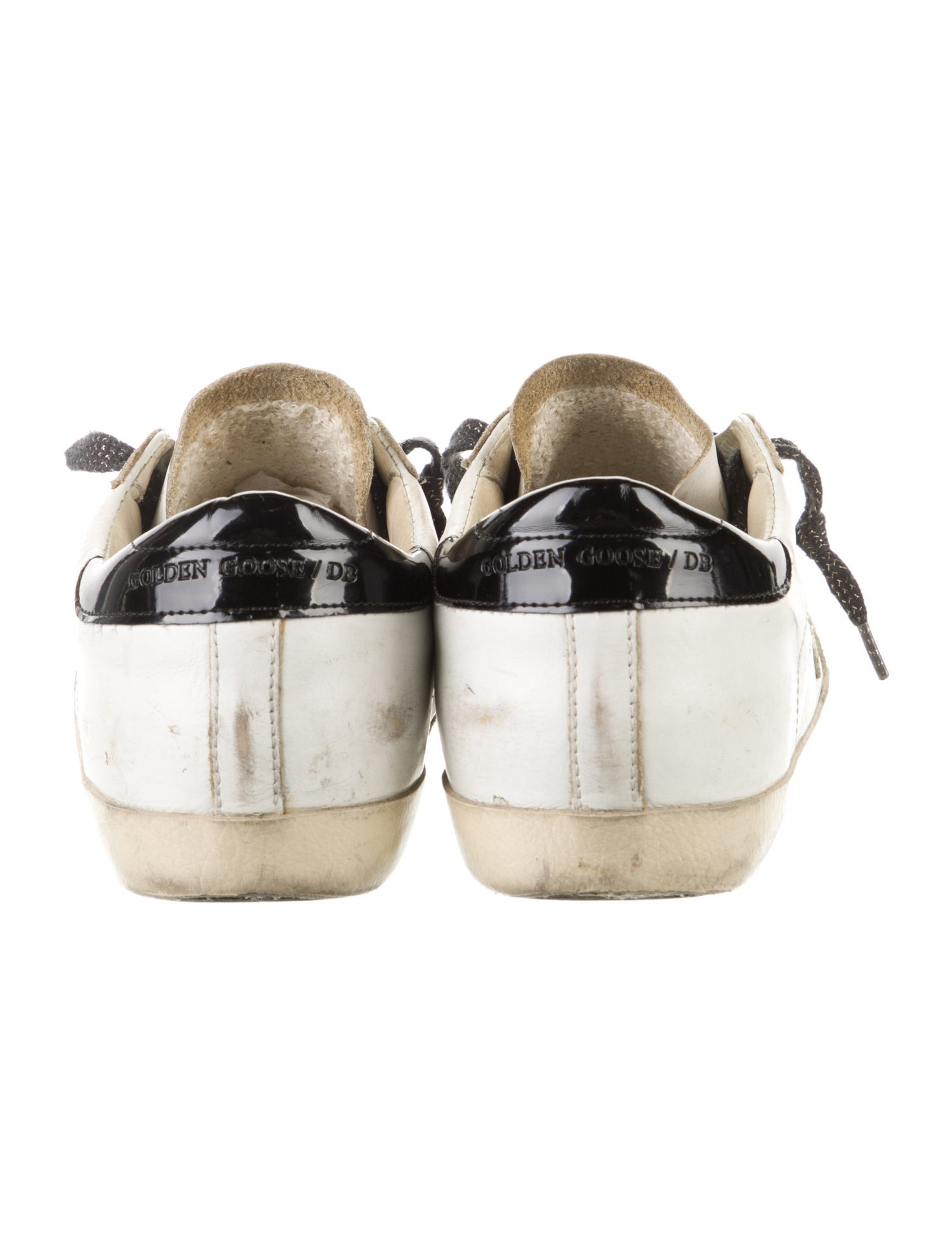 Golden Goose Leather Colorblock Pattern Sneakers