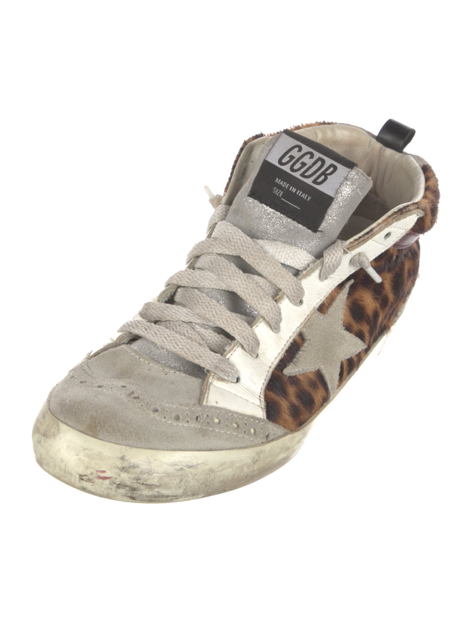 Golden Goose Ponyhair Animal Print Sneakers