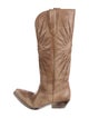 Golden Goose Leather Patterned Western Boots