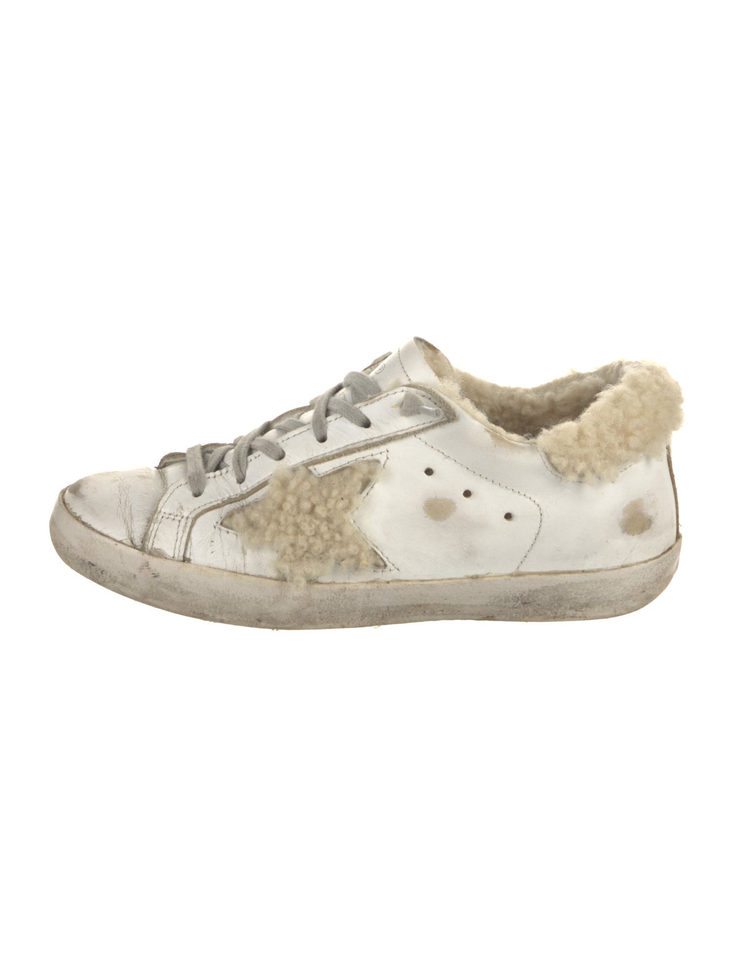 Golden Goose Leather Animal Print Sneakers