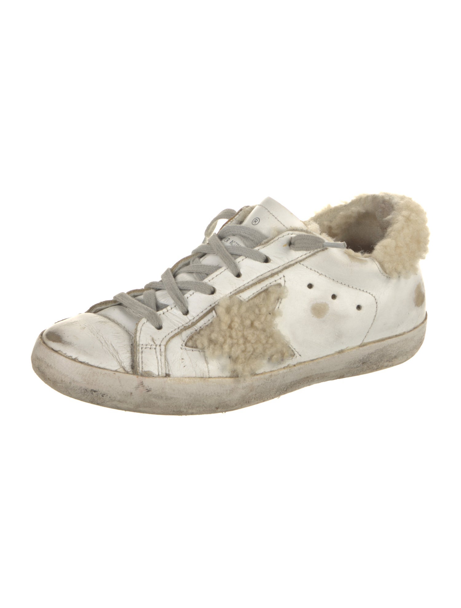 Golden Goose Leather Animal Print Sneakers
