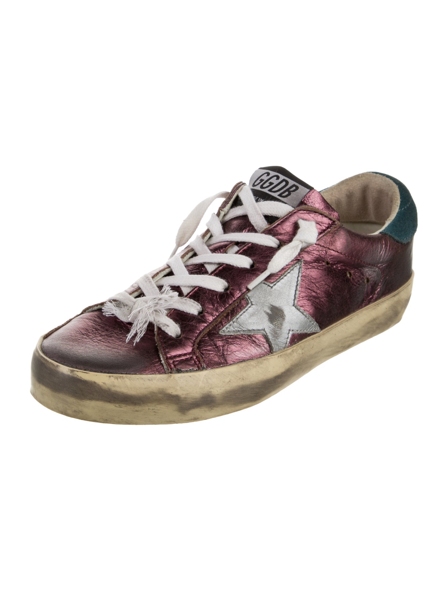 Golden Goose Leather Printed Sneakers