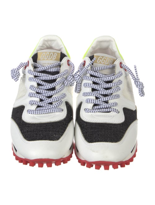 Golden Goose Leather Colorblock Pattern Sneakers