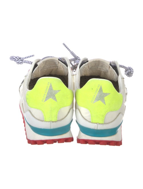 Golden Goose Leather Colorblock Pattern Sneakers