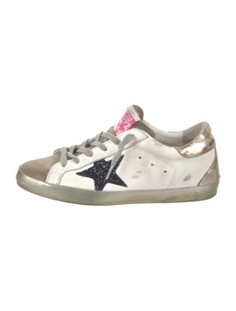 Golden Goose Leather Colorblock Pattern Sneakers
