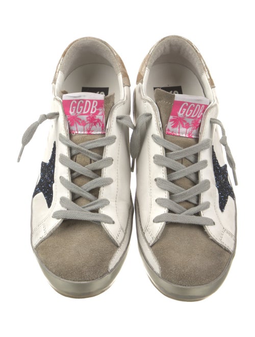 Golden Goose Leather Colorblock Pattern Sneakers