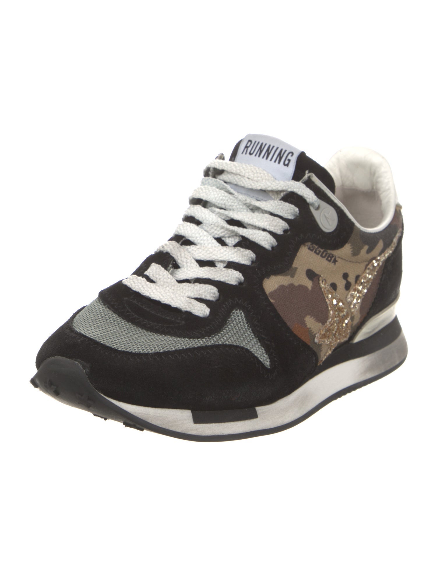 Golden Goose Suede Printed Athletic Sneakers