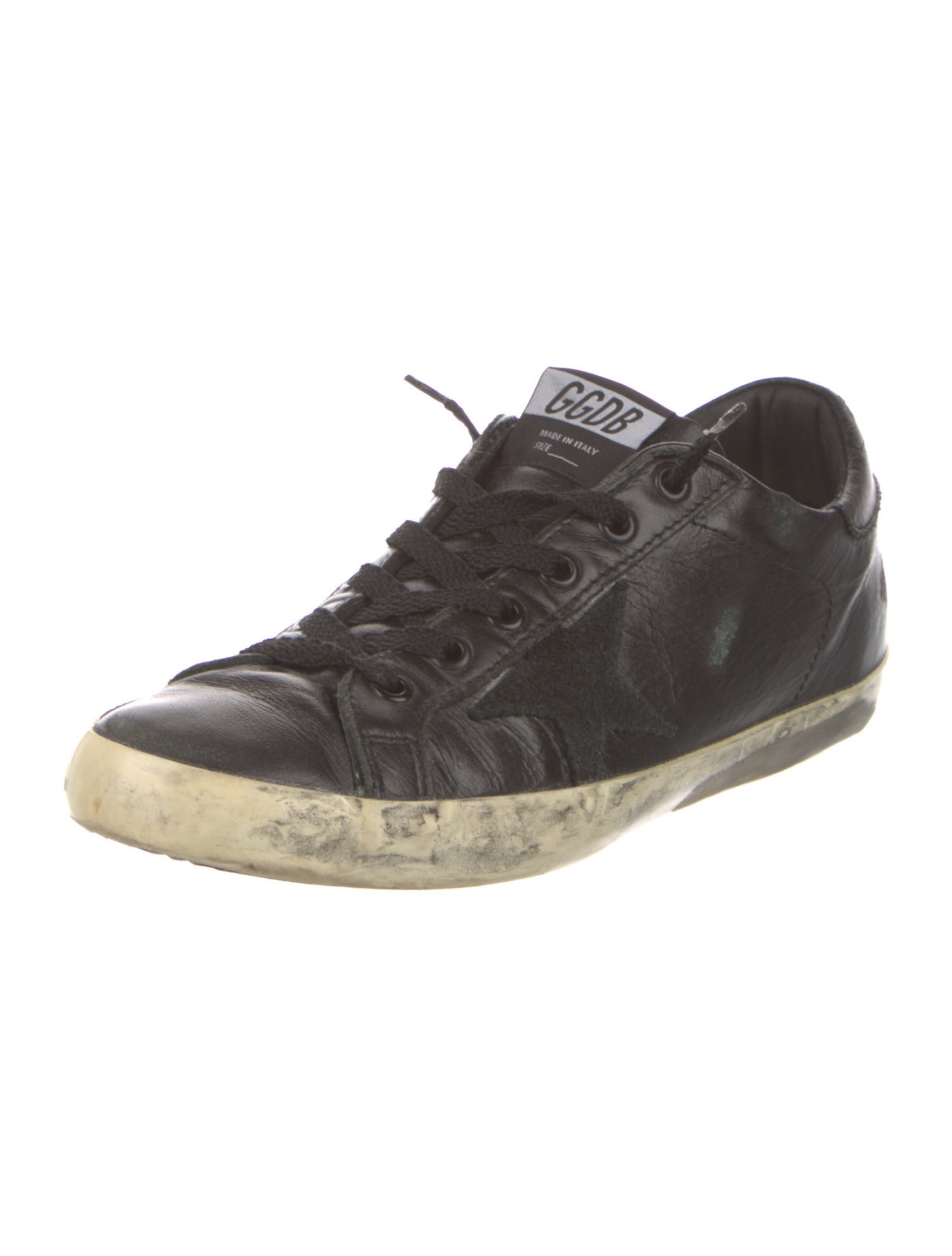 Golden Goose Leather Distressed Accents Sneakers