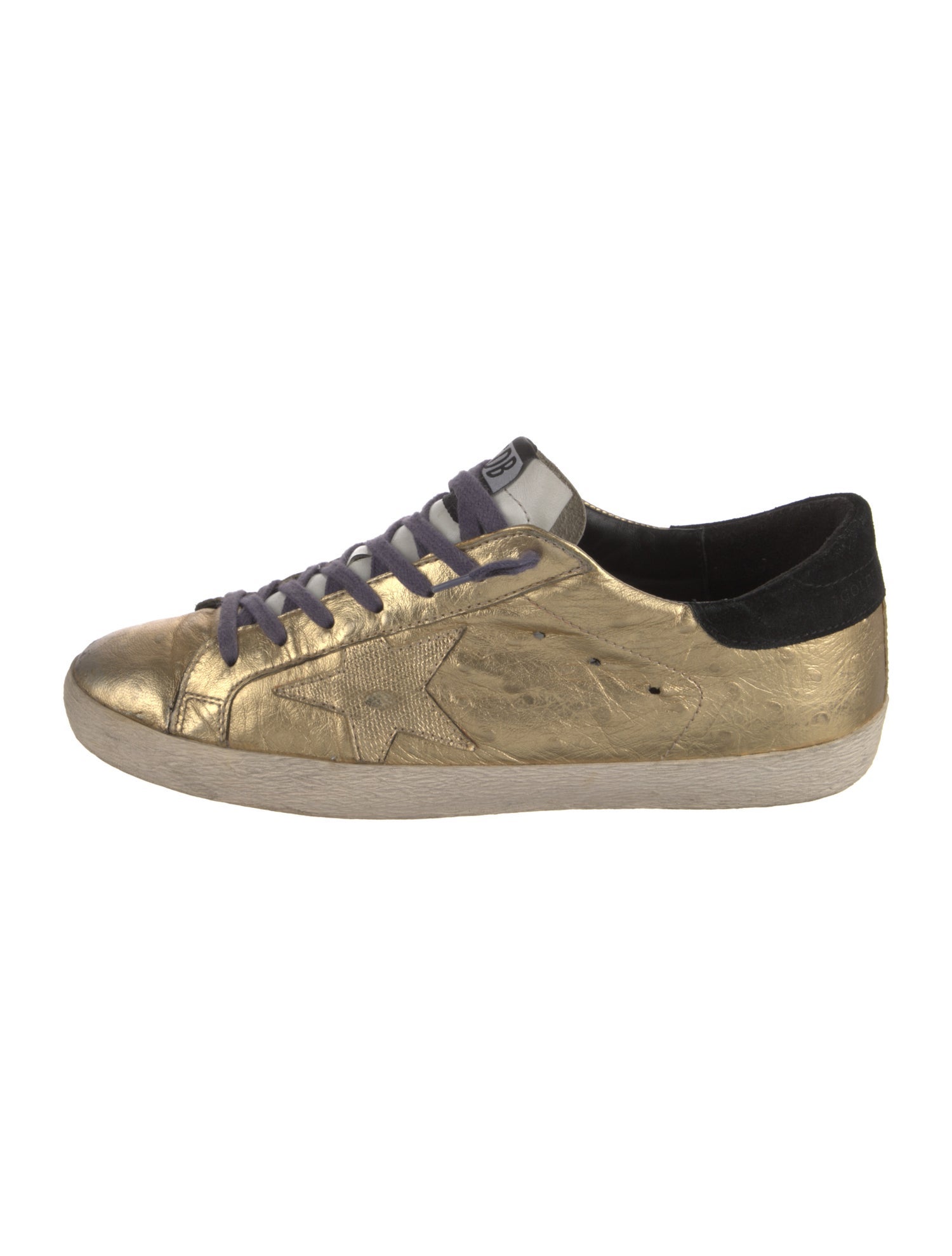 Golden Goose Leather Distressed Accents Sneakers