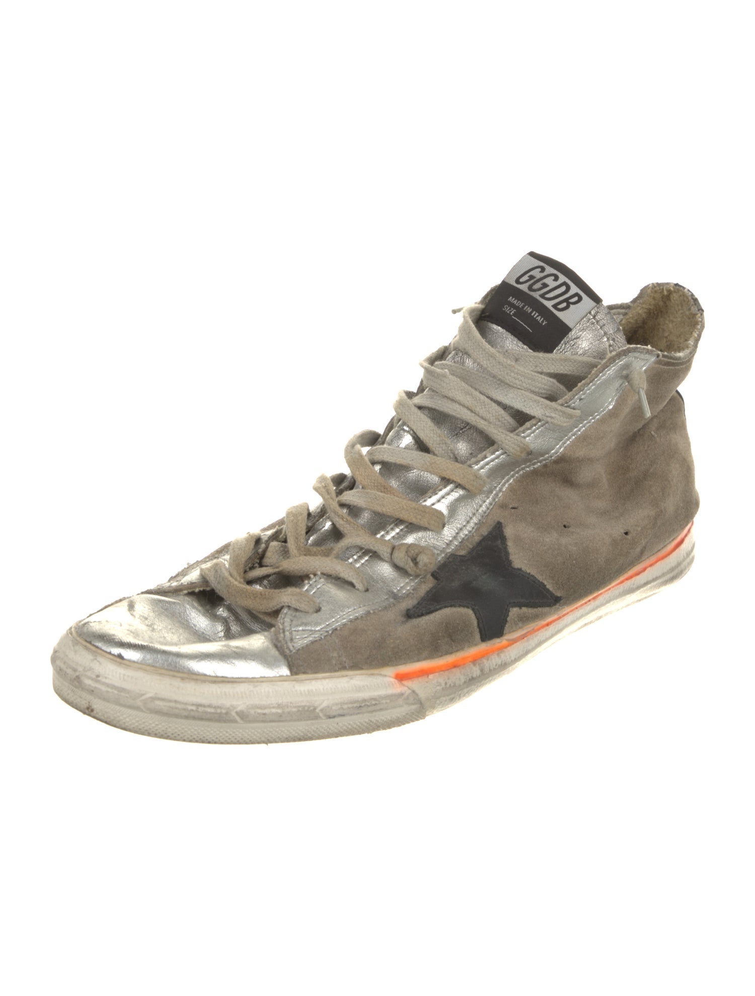 Golden Goose Leather Printed Sneakers