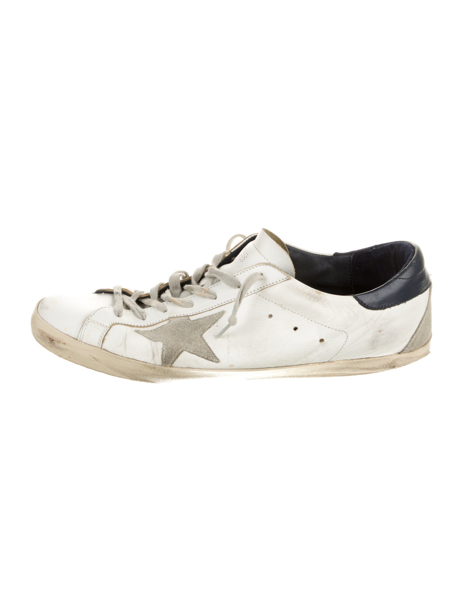 Golden Goose Leather Graphic Print Sneakers