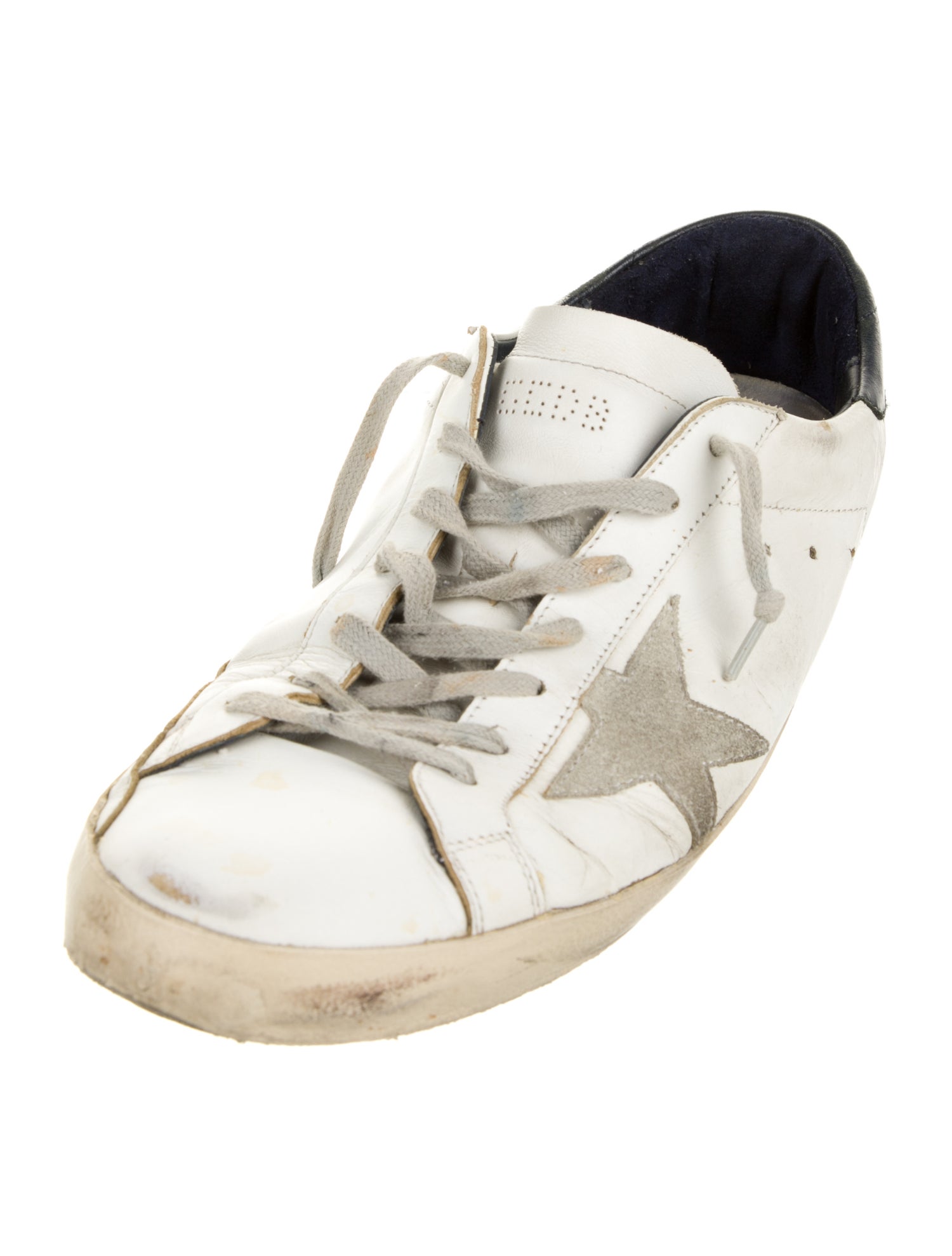 Golden Goose Leather Graphic Print Sneakers