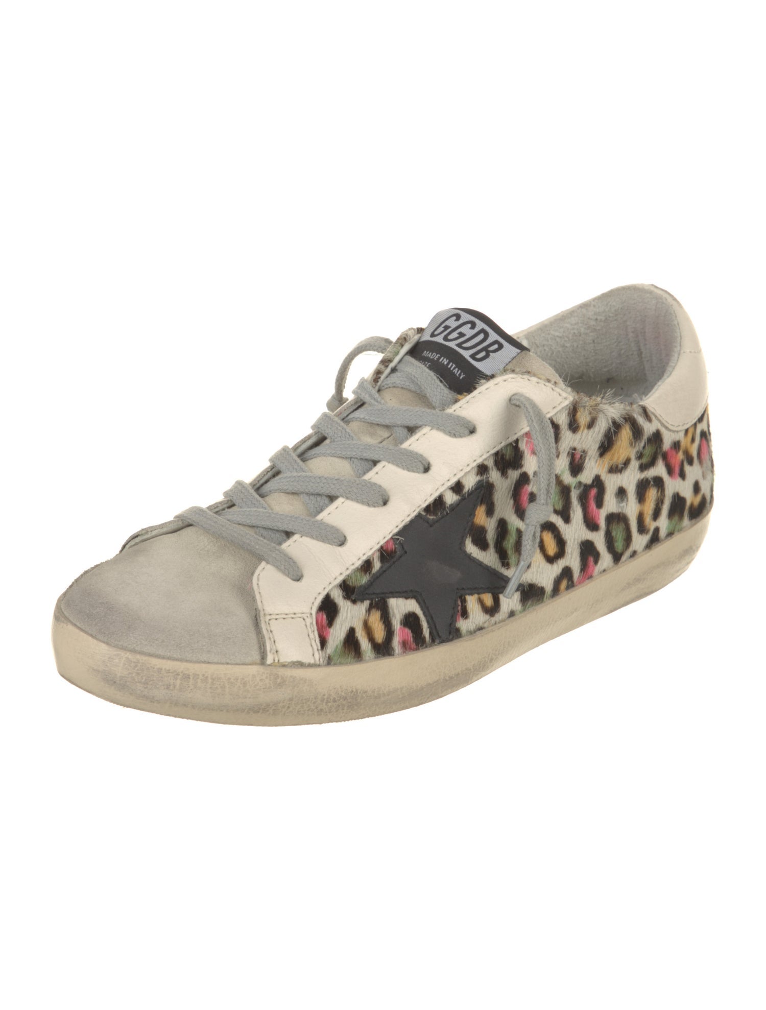 Golden Goose Ponyhair Animal Print Sneakers