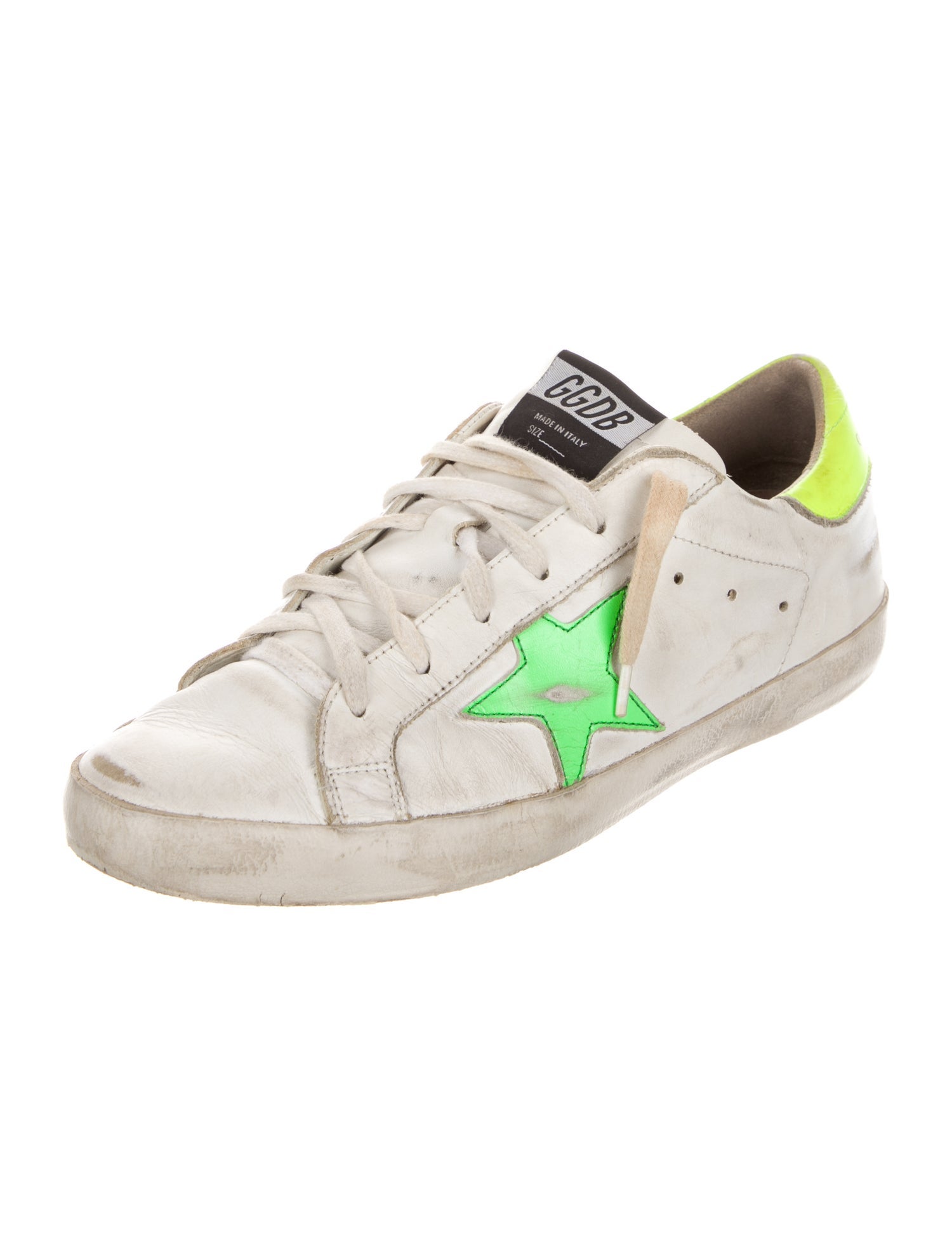 Golden Goose Leather Distressed Accents Sneakers