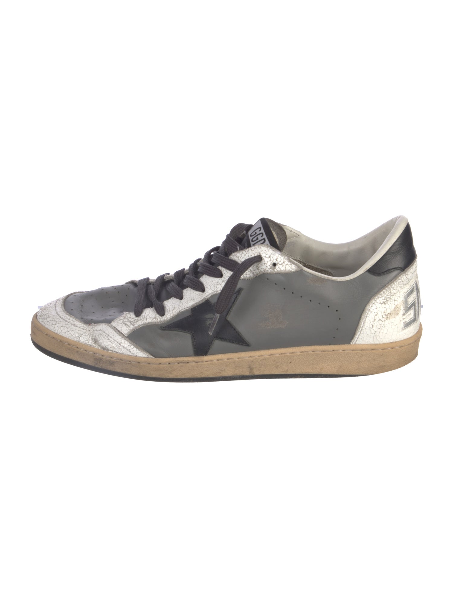 Golden Goose Leather Colorblock Pattern Sneakers