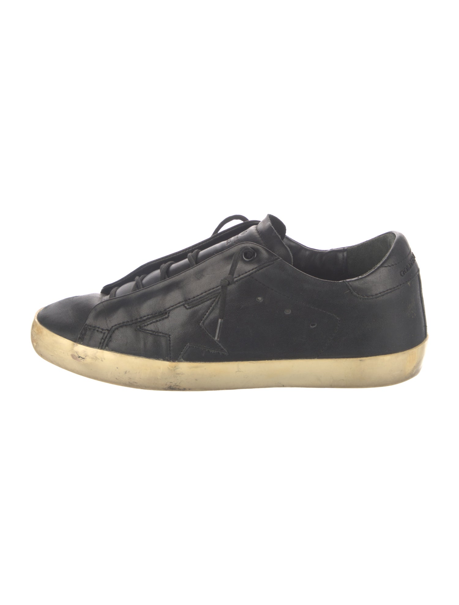 Golden Goose Leather Distressed Accents Sneakers