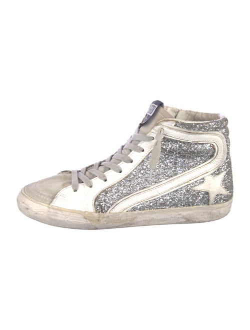 Golden Goose Glitter Colorblock Pattern Sneakers