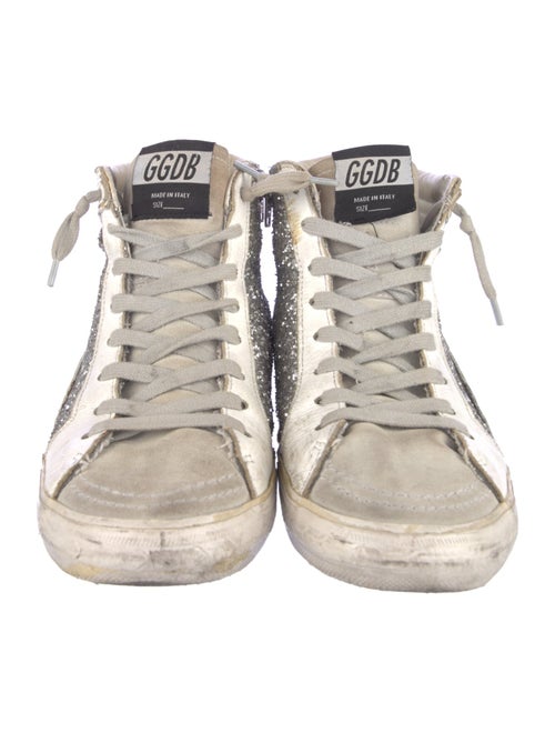 Golden Goose Glitter Colorblock Pattern Sneakers