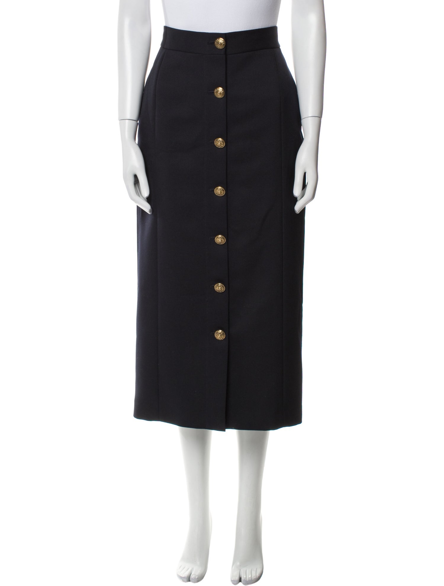 Golden Goose Pleated Accents Midi Length Skirt