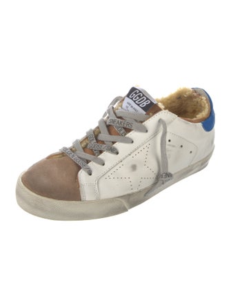Golden Goose Leather Colorblock Pattern Sneakers