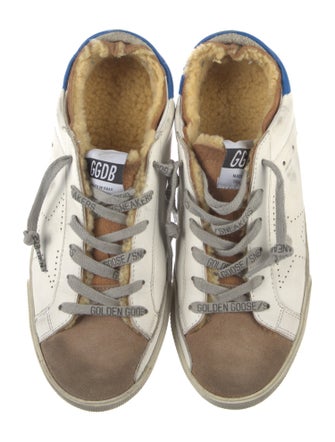 Golden Goose Leather Colorblock Pattern Sneakers