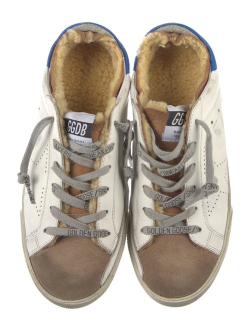 Golden Goose Leather Colorblock Pattern Sneakers