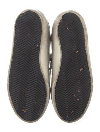 Golden Goose Leather Colorblock Pattern Sneakers