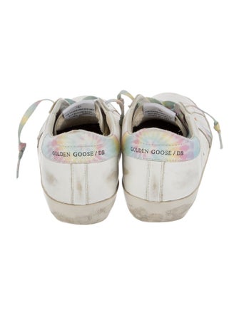 Golden Goose Leather Printed Sneakers