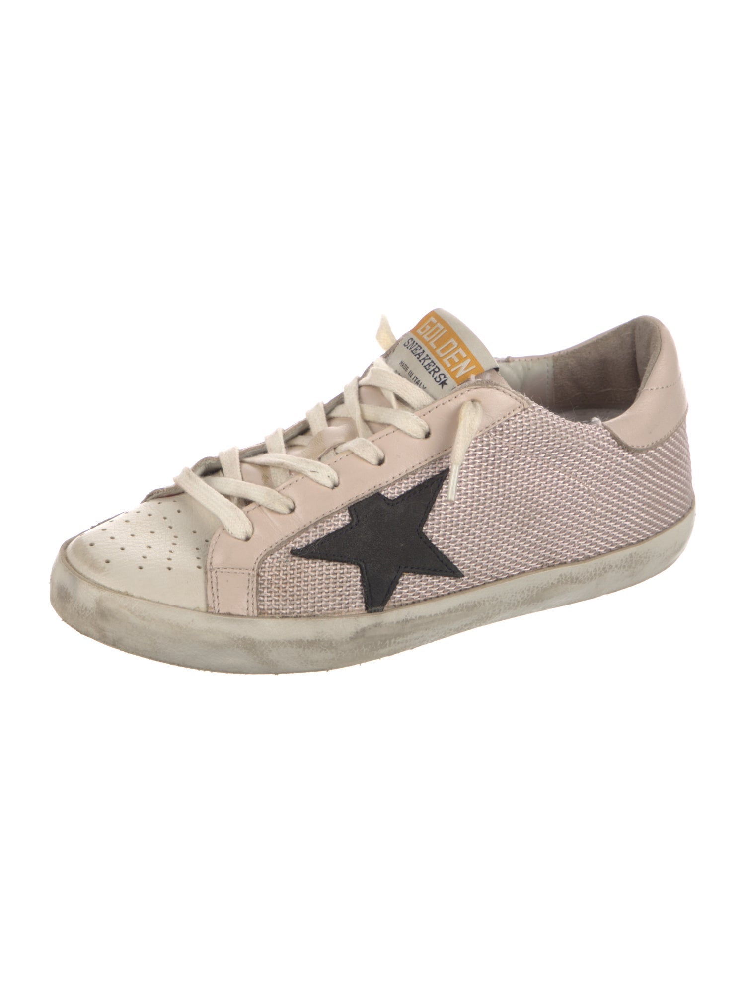 Golden Goose Leather Printed Sneakers