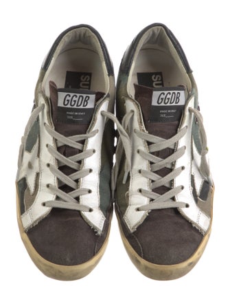Golden Goose Canvas Camouflage Print Sneakers