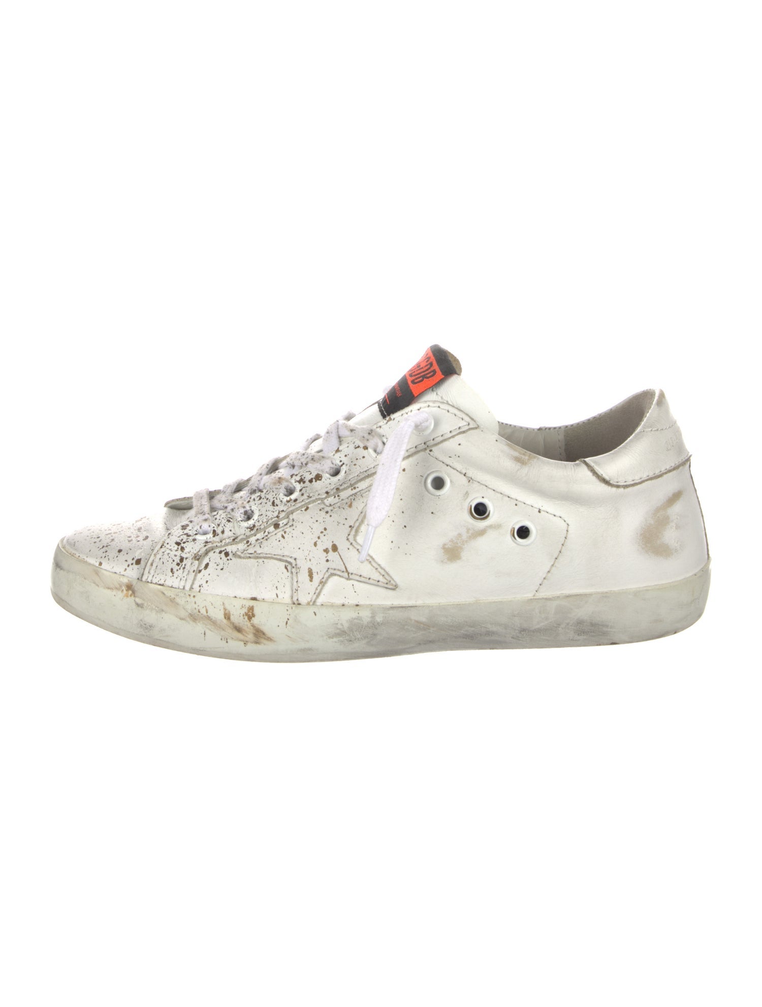 Golden Goose Leather Distressed Accents Sneakers