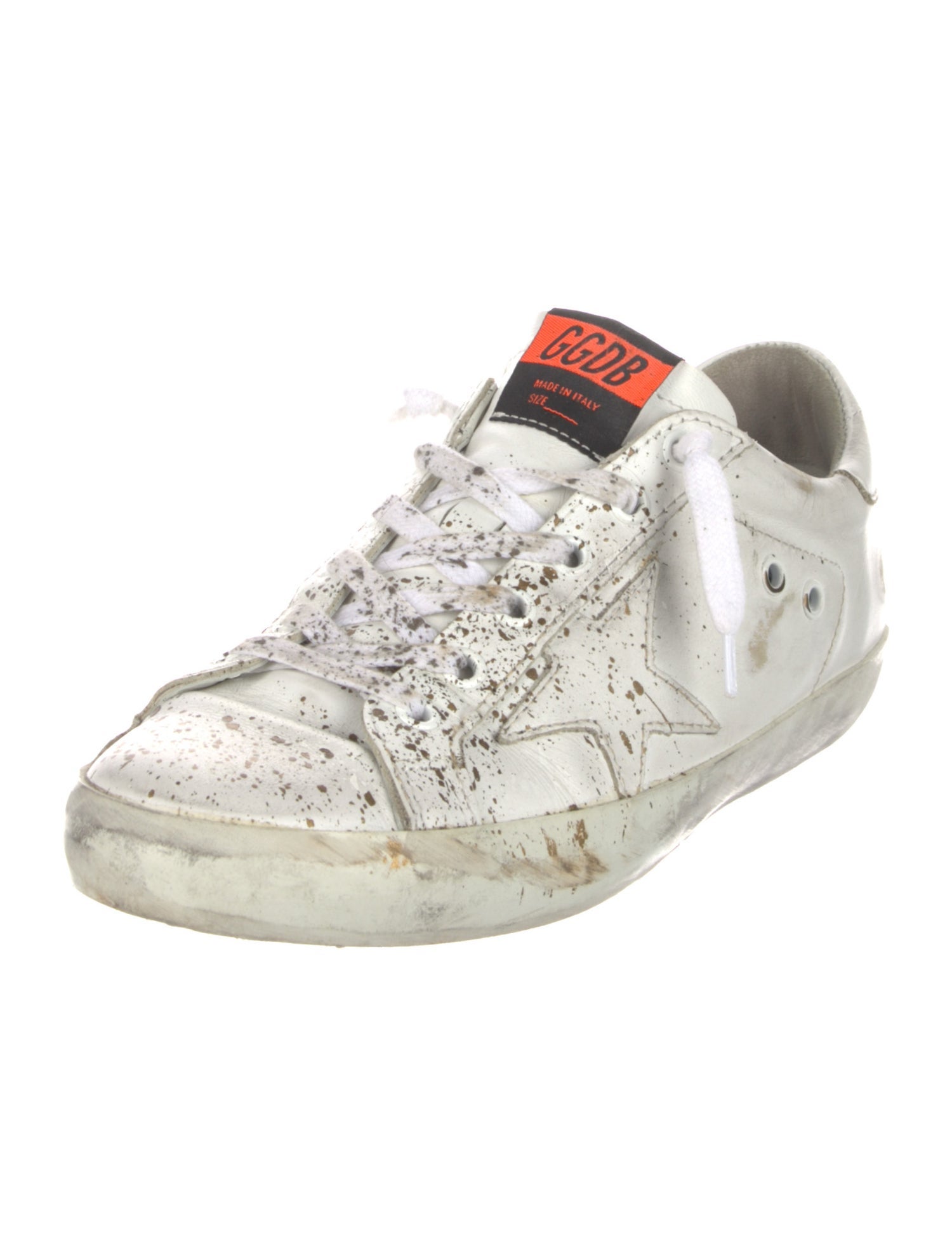 Golden Goose Leather Distressed Accents Sneakers