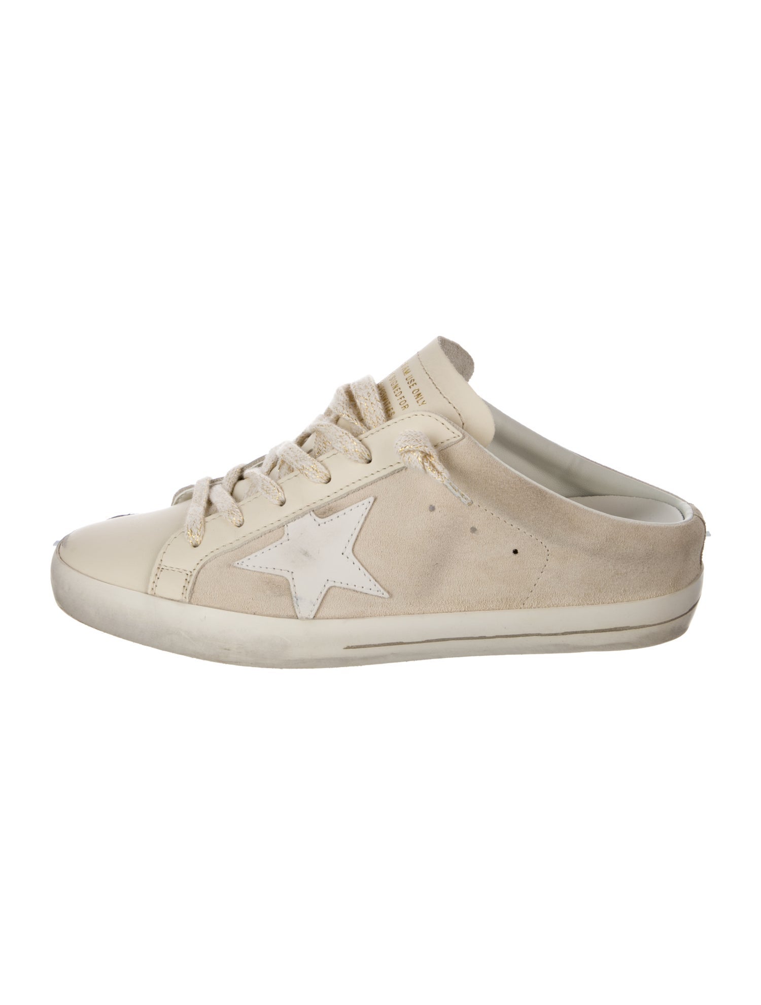 Golden Goose Faux Pearl Accents Leather Sneakers