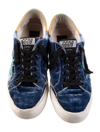 Golden Goose Velvet Printed Sneakers