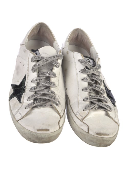 Golden Goose Leather Colorblock Pattern Sneakers