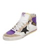 Golden Goose Leather Colorblock Pattern Sneakers