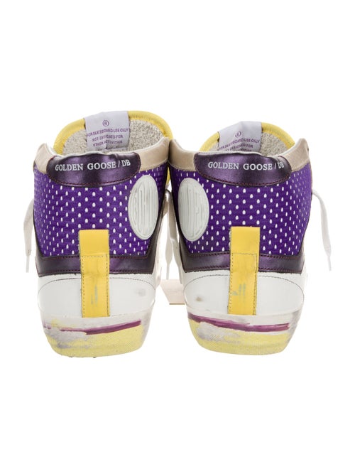 Golden Goose Leather Colorblock Pattern Sneakers