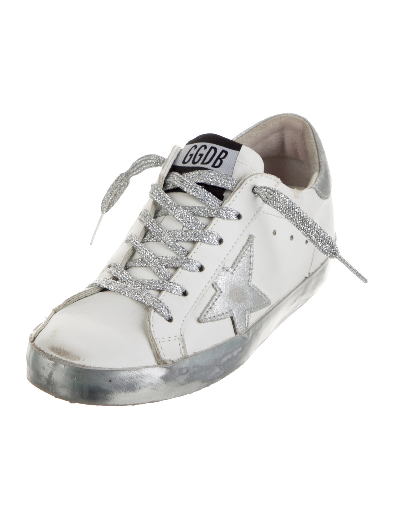 Golden Goose Leather Distressed Accents Sneakers