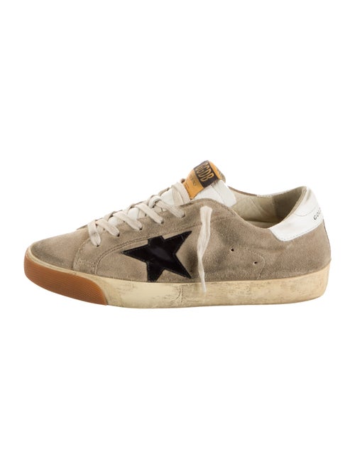 Golden Goose Suede Colorblock Pattern Sneakers